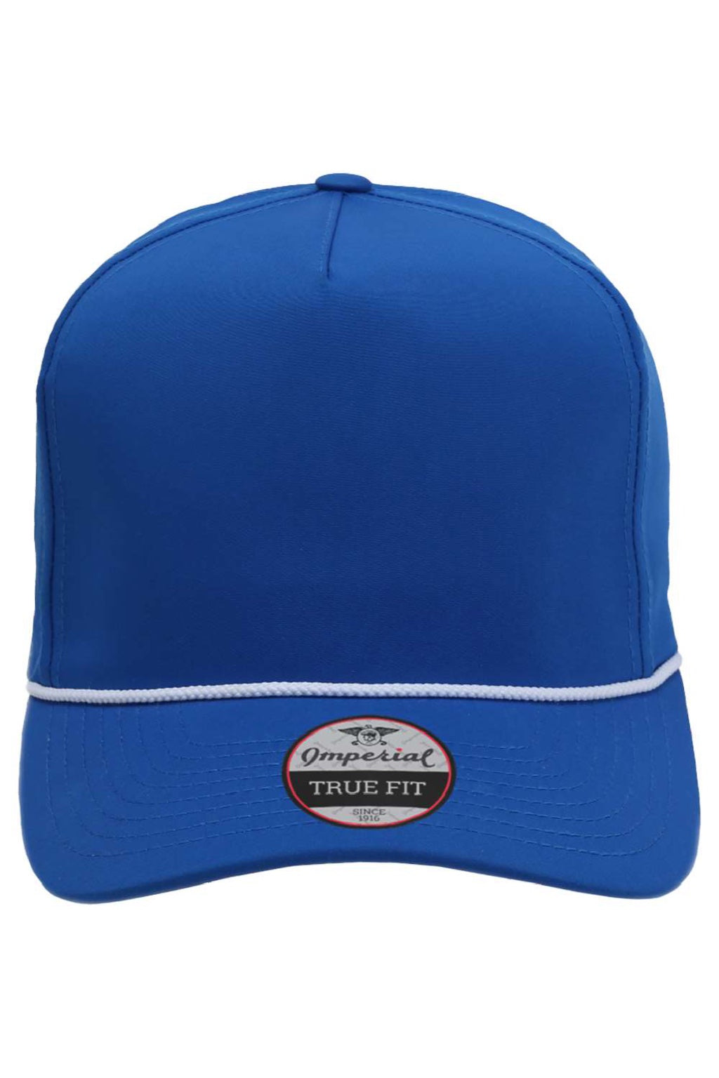 Imperial Hats 5054 Mens The Wrightson Moisture Wicking Snapback Hat Royal Blue/White Flat Front