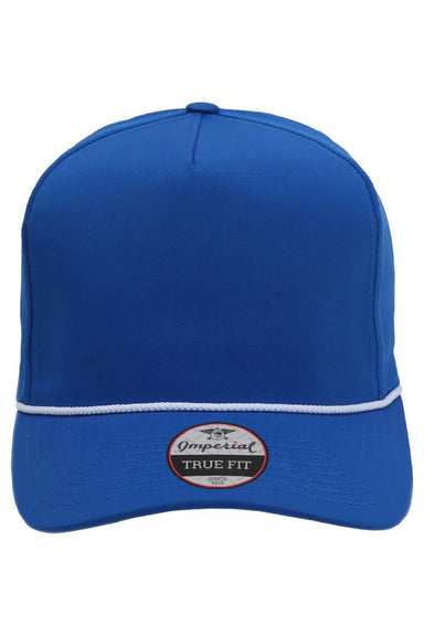 Imperial Hats 5054 Mens The Wrightson Moisture Wicking Snapback Hat Royal Blue/White Flat Front