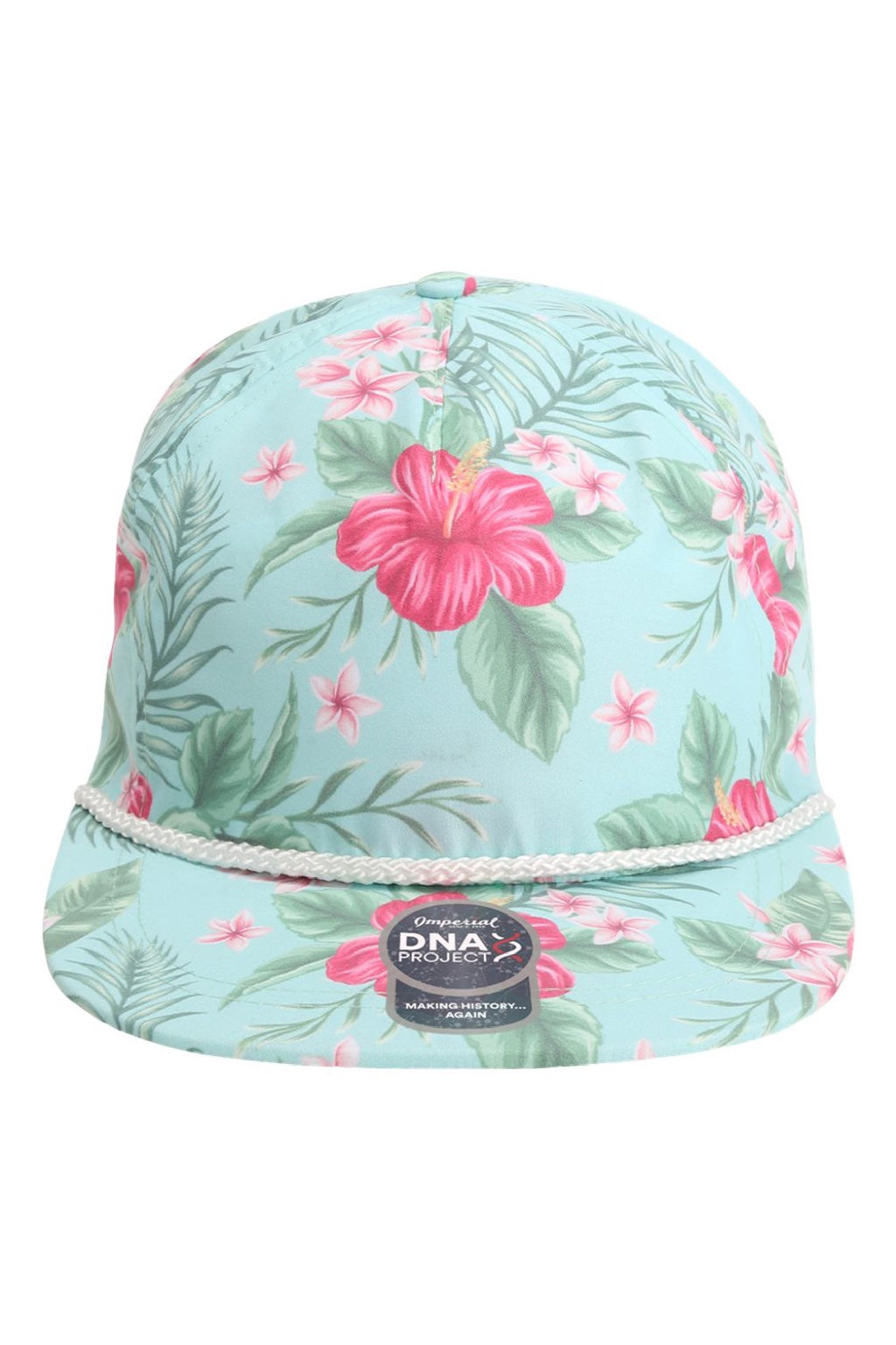Imperial Hats DNA010 Mens The Aloha Rope Moisture Wicking Adjustable Hat Hawai'in Biome Flat Front