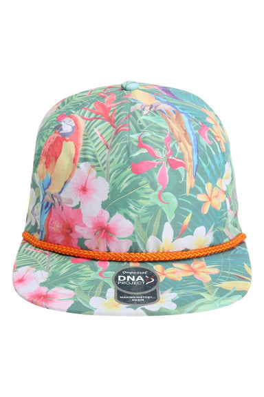 Imperial Hats DNA010 Mens The Aloha Rope Moisture Wicking Adjustable Hat Hawai'in Rainforest Flat Front