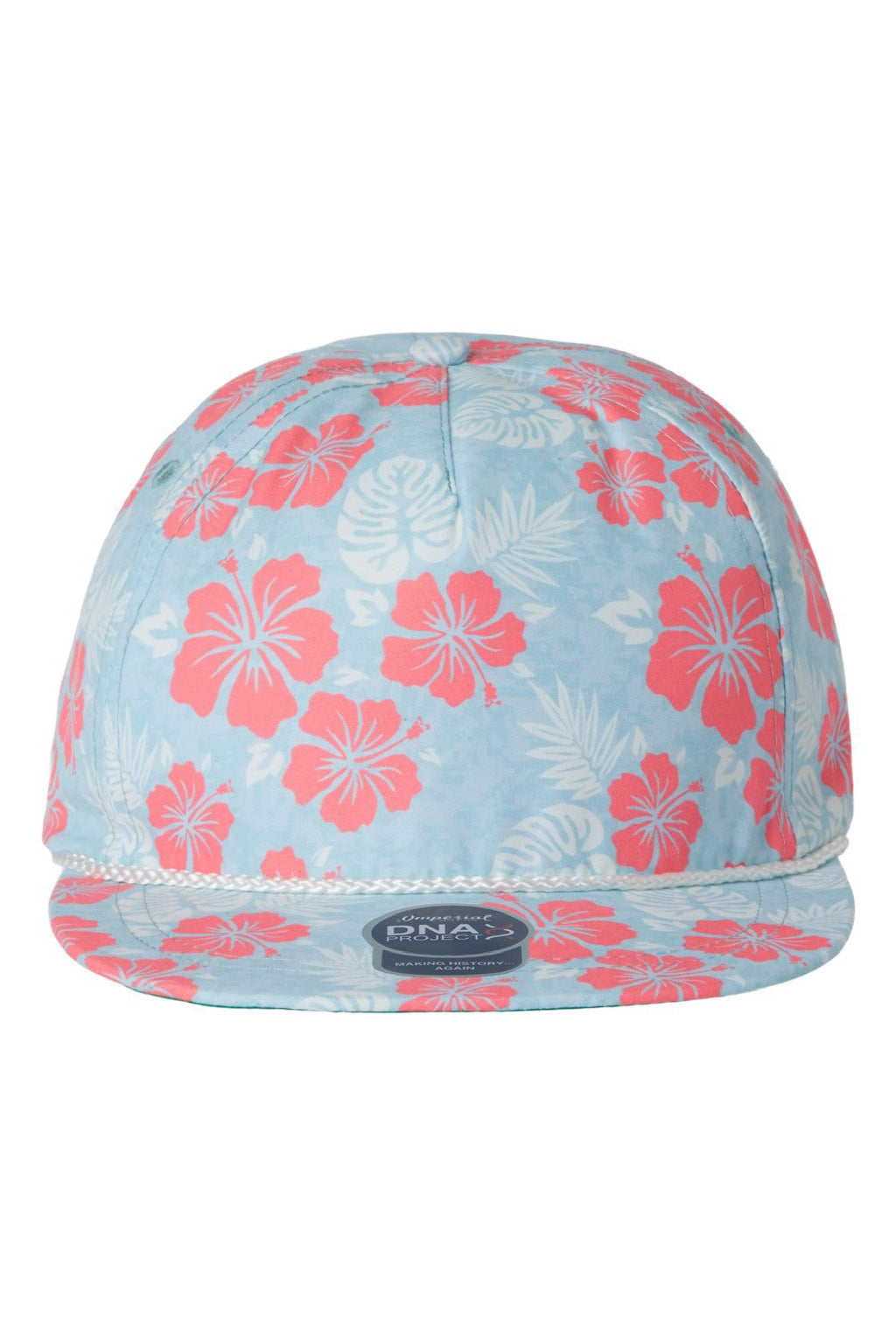 Imperial Hats DNA010 Mens The Aloha Rope Moisture Wicking Adjustable Hat Hawai'in Sky Flat Front