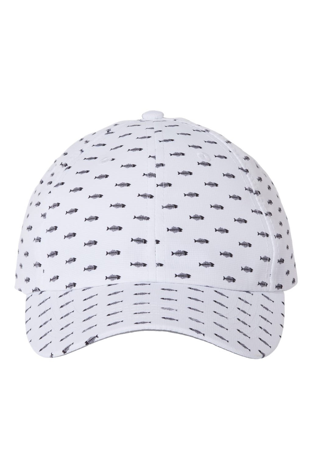 Imperial Hats X210R Mens Alter Ego Moisture Wicking Adjustable Hat White Bone Fish Flat Front