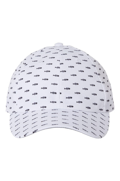 Imperial Hats X210R Mens Alter Ego Moisture Wicking Adjustable Hat White Bone Fish Flat Front