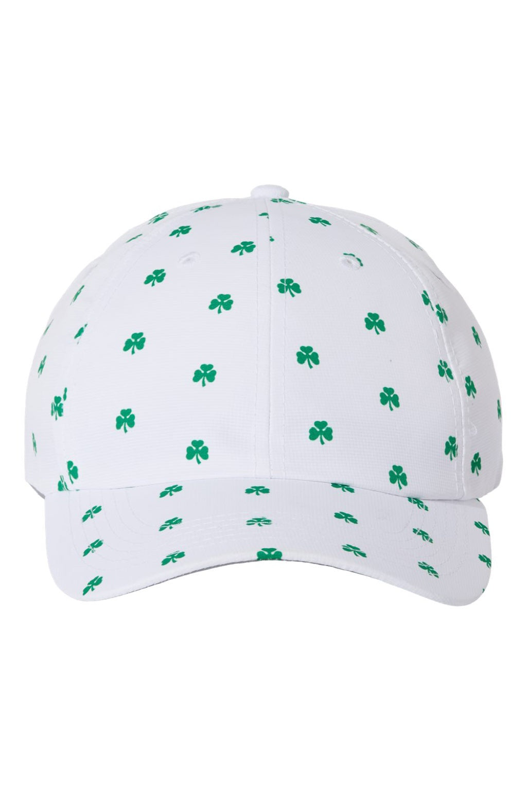 Imperial Hats X210R Mens Alter Ego Moisture Wicking Adjustable Hat White Shamrock Flat Front