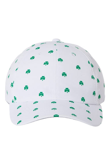 Imperial Hats X210R Mens Alter Ego Moisture Wicking Adjustable Hat White Shamrock Flat Front