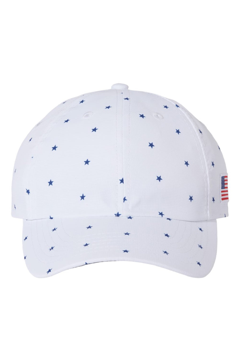 Imperial Hats X210R Mens Alter Ego Moisture Wicking Adjustable Hat White Stars Flat Front