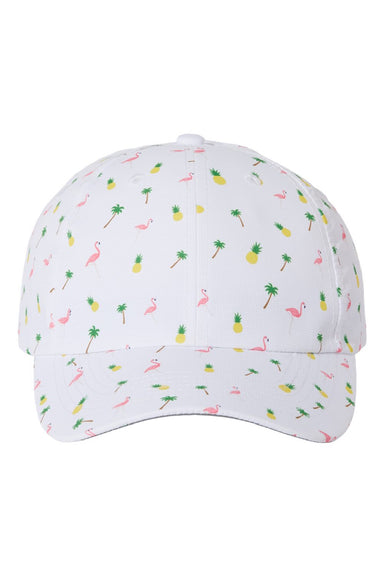 Imperial Hats X210R Mens Alter Ego Moisture Wicking Adjustable Hat White Tropical Flat Front