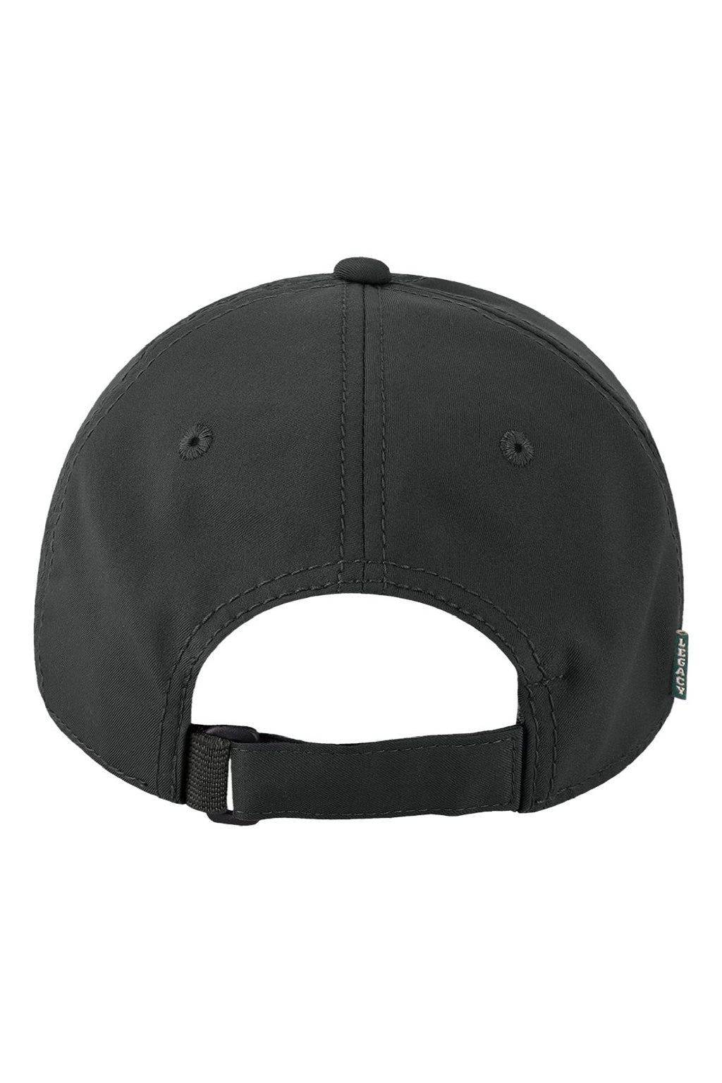 Legacy Hats CFA Mens Cool Fit Moisture Wicking Adjustable Hat Black Flat Back