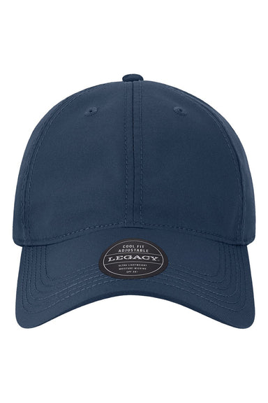 Legacy CFA Mens Cool Fit Adjustable Hat Navy Blue Flat Front