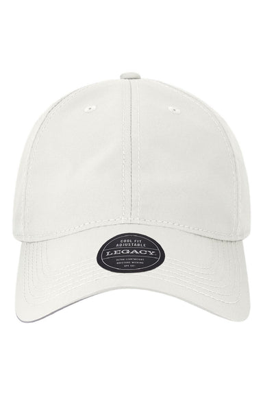 Legacy Hats CFA Mens Cool Fit Moisture Wicking Adjustable Hat White Flat Front
