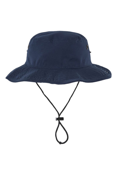 Legacy Hats CFB Mens Cool Fit Moisture Wicking Booney Hat Navy Blue Flat Front