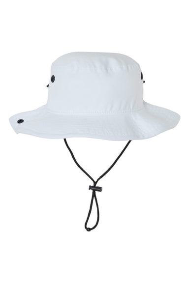 Legacy Hats CFB Mens Cool Fit Moisture Wicking Booney Hat White Flat Front