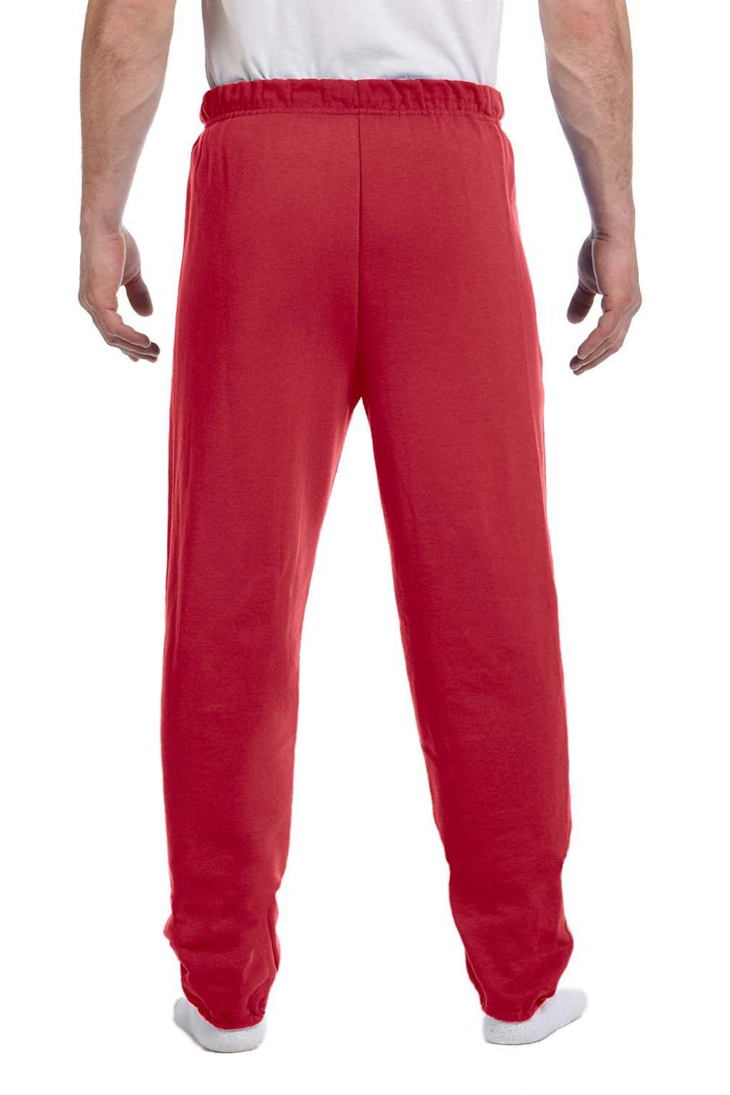 Jerzees 973M/973MR Mens NuBlend Pill Resistant Fleece Sweatpants True Red Model Back