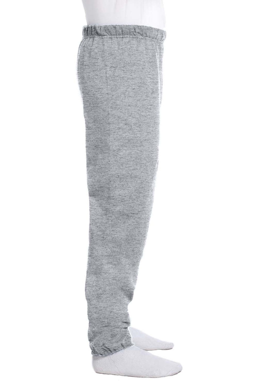 Jerzees 973M/973MR Mens NuBlend Pill Resistant Fleece Sweatpants Oxford Grey Model Side