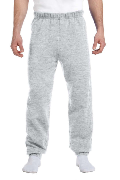 Jerzees 973M/973MR Mens NuBlend Pill Resistant Fleece Sweatpants Ash Grey Model Front