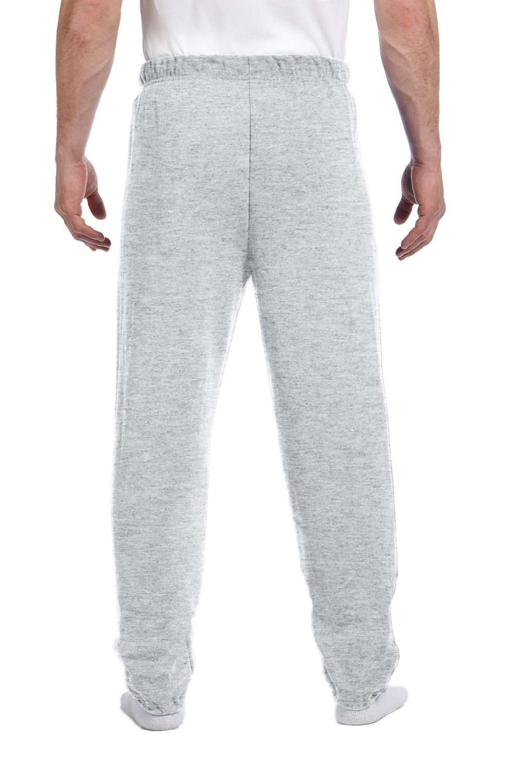 Jerzees 973M/973MR Mens NuBlend Pill Resistant Fleece Sweatpants Ash Grey Model Back