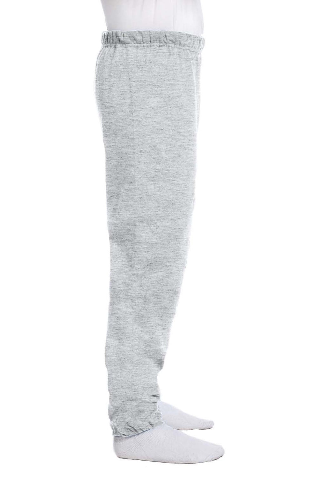 Jerzees 973M/973MR Mens NuBlend Pill Resistant Fleece Sweatpants Ash Grey Model Side