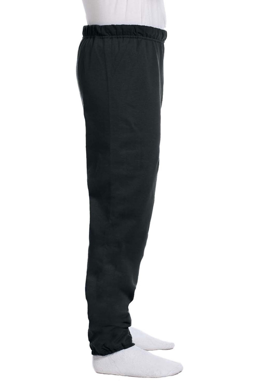 Jerzees 973M/973MR Mens NuBlend Pill Resistant Fleece Sweatpants Black Model Side