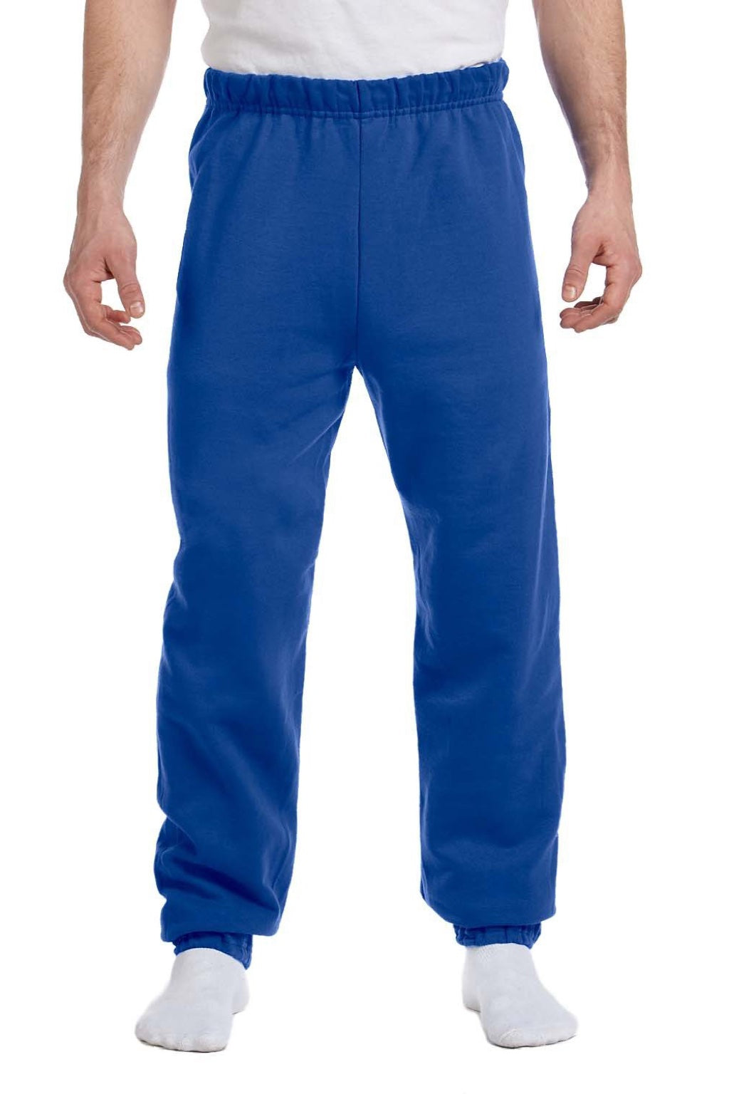 Jerzees 973M/973MR Mens NuBlend Pill Resistant Fleece Sweatpants Royal Blue Model Front