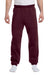 Jerzees 973M/973MR Mens NuBlend Pill Resistant Fleece Sweatpants Maroon Model Front