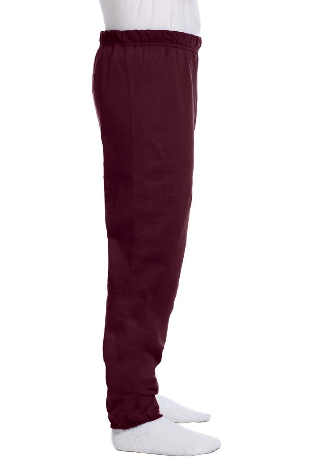 Jerzees 973M/973MR Mens NuBlend Pill Resistant Fleece Sweatpants Maroon Model Side