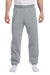 Jerzees 973M/973MR Mens NuBlend Pill Resistant Fleece Sweatpants Heather Grey Model Front