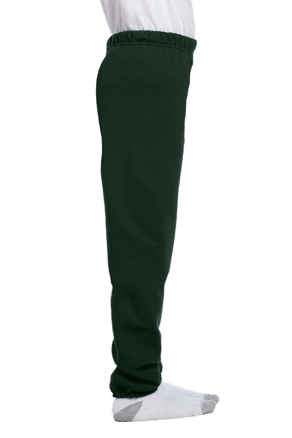 Jerzees 973B/973BR Youth NuBlend Fleece Pill Resistant Sweatpants Forest Green Model Side