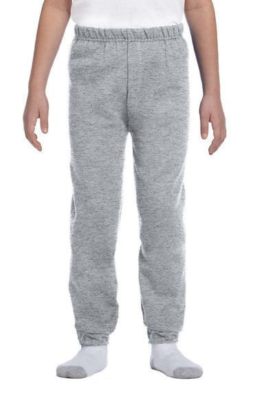 Jerzees 973B/973BR Youth NuBlend Fleece Pill Resistant Sweatpants Oxford Grey Model Front