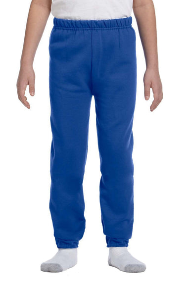 Jerzees 973B/973BR Youth NuBlend Fleece Pill Resistant Sweatpants Royal Blue Model Front
