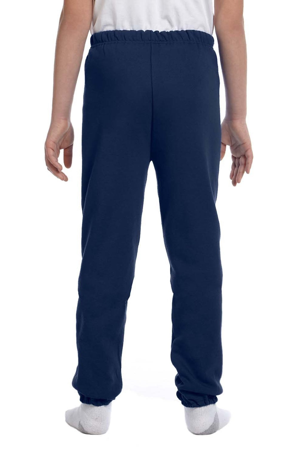 Jerzees 973B/973BR Youth NuBlend Fleece Pill Resistant Sweatpants Navy Blue Model Back
