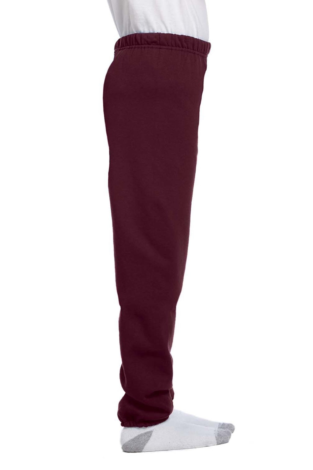 Jerzees 973B/973BR Youth NuBlend Fleece Pill Resistant Sweatpants Maroon Model Side