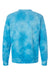 Independent Trading Co. PRM3500TD Mens Tie-Dye Crewneck Sweatshirt Aqua Blue Flat Back