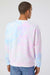 Independent Trading Company PRM3500TD Mens Tie-Dye Crewneck Sweatshirt Cotton Candy Model Back