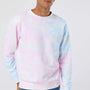 Independent Trading Company Mens Tie-Dye Crewneck Sweatshirt - Cotton Candy