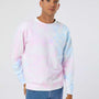 Independent Trading Co. Mens Tie-Dye Crewneck Sweatshirt - Cotton Candy - NEW