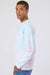 Independent Trading Company PRM3500TD Mens Tie-Dye Crewneck Sweatshirt Cotton Candy Model Side