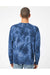 Independent Trading Co. PRM3500TD Mens Tie-Dye Crewneck Sweatshirt Navy Blue Model Back