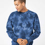 Independent Trading Co. Mens Tie-Dye Crewneck Sweatshirt - Navy Blue - NEW
