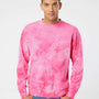 Independent Trading Co. Mens Tie-Dye Crewneck Sweatshirt - Pink - NEW