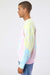 Independent Trading Company PRM3500TD Mens Tie-Dye Crewneck Sweatshirt Sunset Swirl Model Side