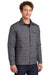 Eddie Bauer EB502 Mens Water Resistant Button Down Shirt Jacket Heather Charcoal Grey Model 3Q