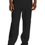 Jerzees Mens NuBlend Pill Resistant Fleece Open Bottom Sweatpants w/ Pockets - Black