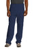 Jerzees 974M/974MPR Mens NuBlend Pill Resistant Fleece Open Bottom Sweatpants w/ Pockets Navy Blue Model Front