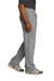 Jerzees 974M/974MPR Mens NuBlend Pill Resistant Fleece Open Bottom Sweatpants w/ Pockets Oxford Grey Model Side