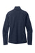 Eddie Bauer EB251 Womens Pill Resistant Fleece Full Zip Jacket Heather River Navy Blue Flat Back