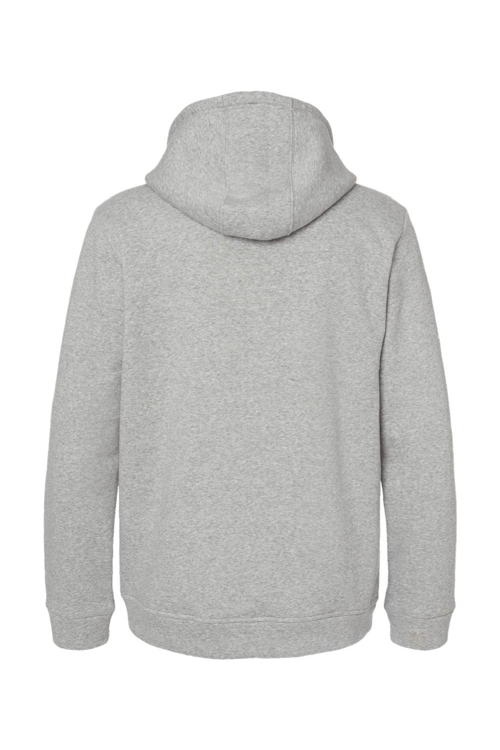 Adidas A432 Mens Fleece Hooded Sweatshirt Hoodie w/ Pouch Pocket Heather Grey Flat Back