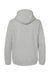 Adidas A432 Mens Fleece Hooded Sweatshirt Hoodie w/ Pouch Pocket Heather Grey Flat Back