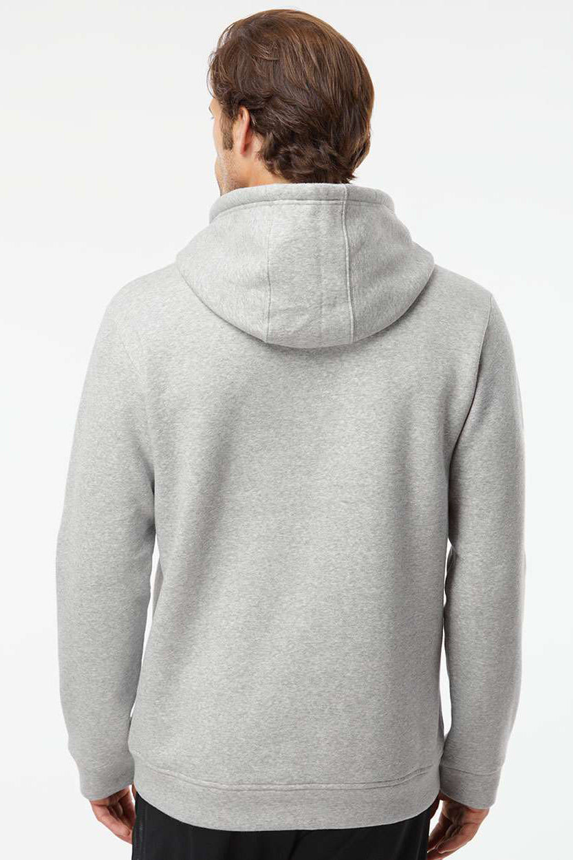 Adidas A432 Mens Fleece Hooded Sweatshirt Hoodie Heather Grey Model Back