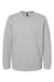 Adidas A434 Mens Fleece Crewneck Sweatshirt Heather Grey Flat Front