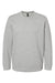 Adidas A434 Mens Fleece Crewneck Sweatshirt Heather Grey Flat Front